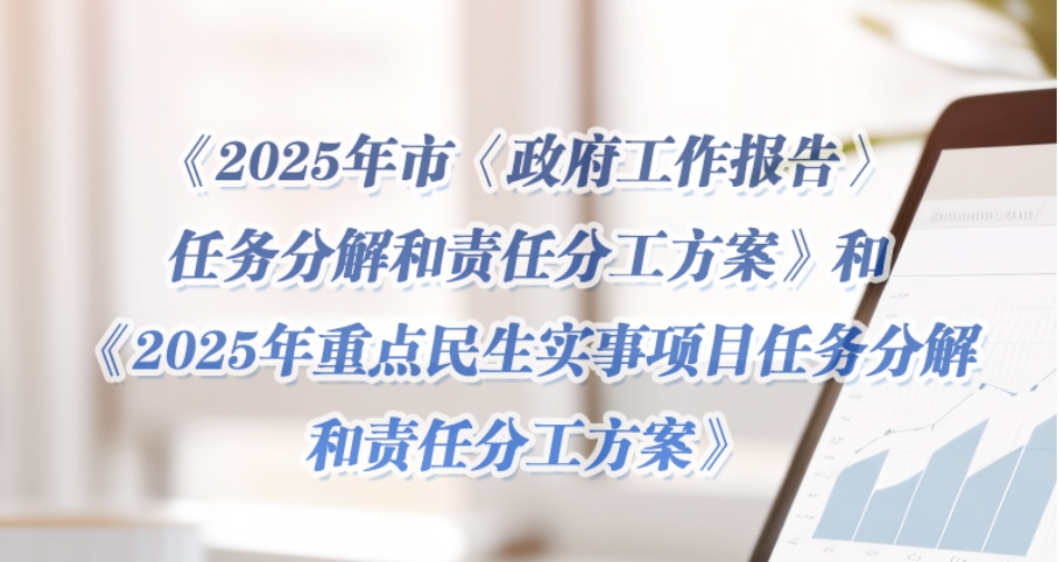 （图解版）《2025年市〈政府工作报告〉任务分解和责任分工方案》和<br>《2025年重点民生实事项目任务分解和责任分工方案》政策解读